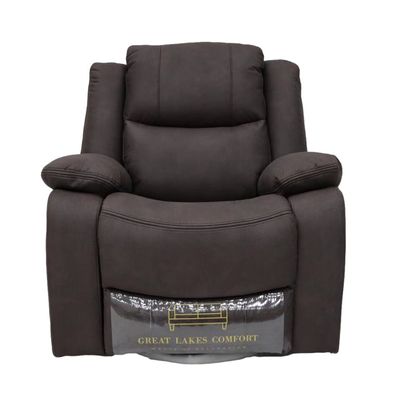 Great Lakes Comfort® Boston Series - Swivel, Rock &amp; Recliner- RV Wall Hugger  - Manual - Chocolate