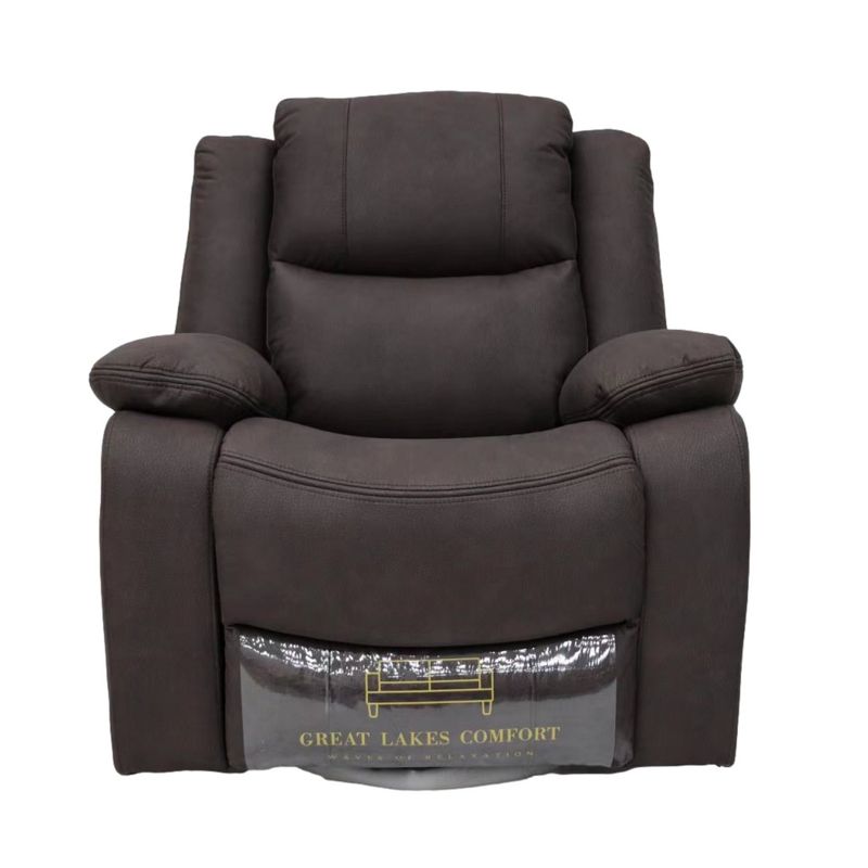 Great Lakes Comfort® Boston Series - Swivel, Rock &amp; Recliner- RV Wall Hugger  - Manual - Chocolate