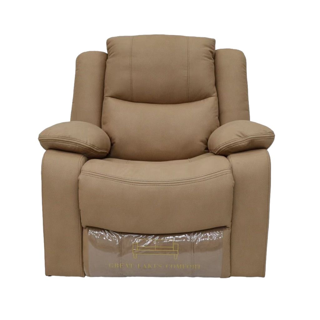 Great Lakes Comfort® Boston Series - Swivel, Rock &amp; Recliner- RV Wall Hugger  - Manual - Sand