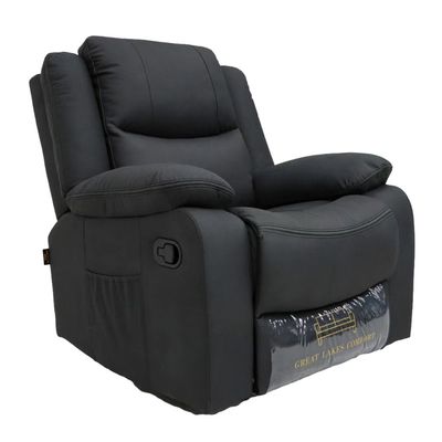 Great Lakes Comfort® Boston Series - Swivel, Rock &amp; Recliner- RV Wall Hugger  - Manual - Slate