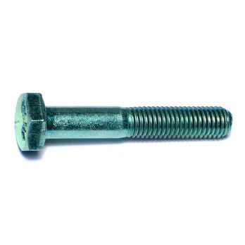 1/4&quot;-28 x 1-1/2&quot;L Green Rinsed Zinc Hex Cap Screws (1 lb Bag) (06165)