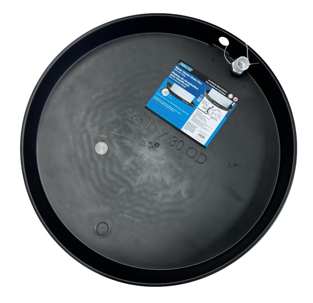 28&quot; Water Heater Drain Pan with PVC Fitting (11410)