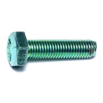 1/4&quot;-28 x 1&quot;L Green Rinsed Zinc Hex Cap Screws (1 lb Bag) (06164)