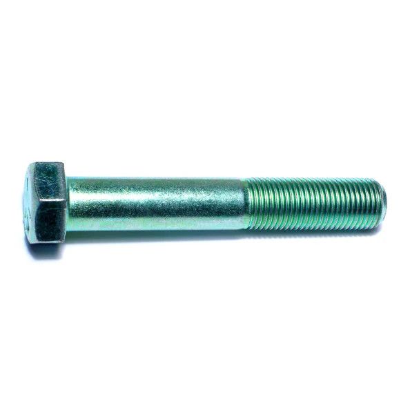 9/16&quot;-18 x 3-1/2&quot; Green Rinsed Zinc Hex Cap Screws (4 Pack) (06208)