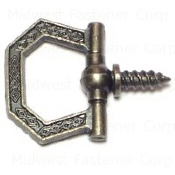 Midwest Fastener Antique Brass Decorative Ring Screw Hook (23526)