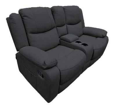 Great Lakes Comfort® Boston Series - Manual Theatre Couch - RV Wall Hugger - 67" Slate