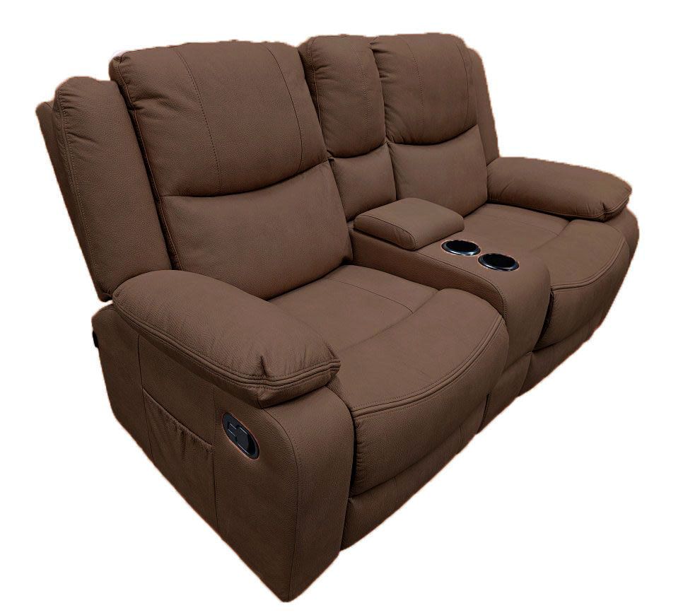 Great Lakes Comfort® Boston Series - Manual Theatre Couch - RV Wall Hugger - 67&quot; Cappuccino
