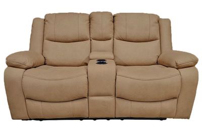 Great Lakes Comfort® Boston Series - Manual Theatre Couch - RV Wall Hugger - 67&quot; Sand