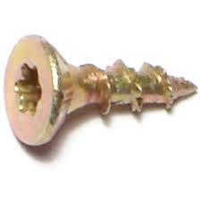 #6 x 1/2&quot; Yellow Zinc Star Drive Multipurpose Interior Wood Screws (11849)