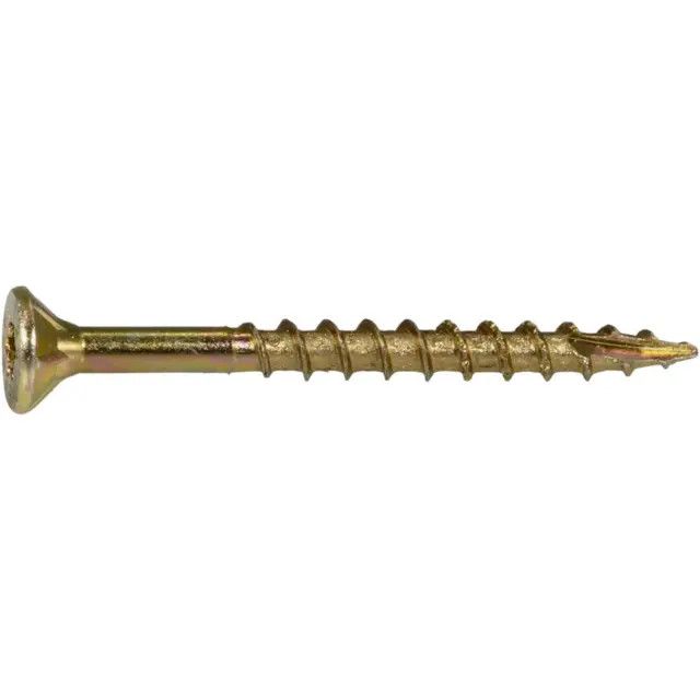 #8 x 1-3/4&quot; Yellow Zinc Star Drive Multipurpose Interior Wood Screws (11856)