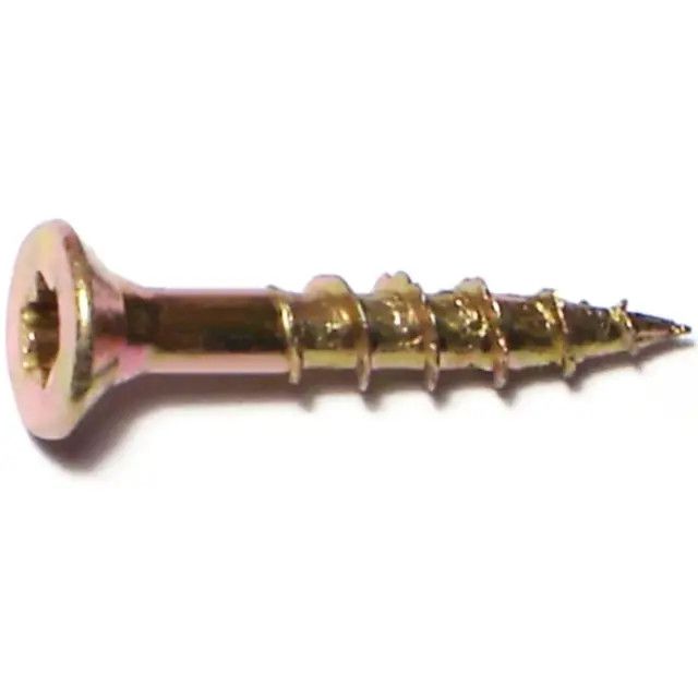 #8 x 1&quot; Yellow Zinc Star Drive Multipurpose Interior Wood Screws (11853)