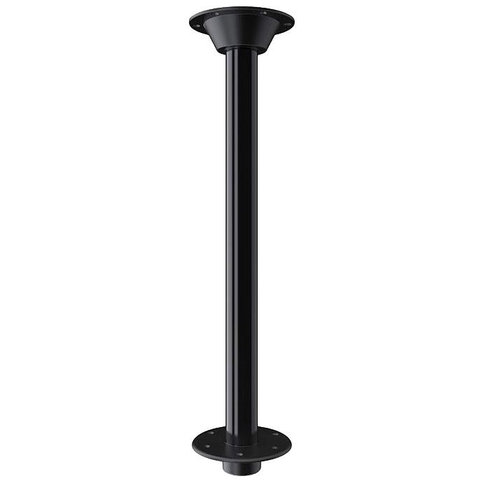 27.5&quot; Black Steel Stationary Table Leg Tapered Bottom Recessed Mount Kit