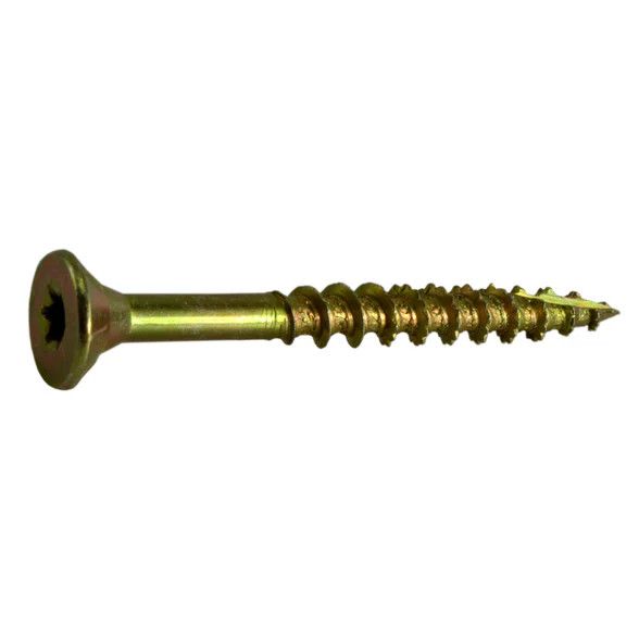#12 x 2-1/4&quot; Zinc Plated Steel Star Drive Interior Nibs Bugle Head Wood Screws (24111)