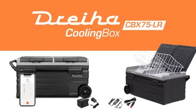 CBX 75L Dreiha Refrigerator /  Freezer Dual Zone Cooling Box w / Battery &amp; App