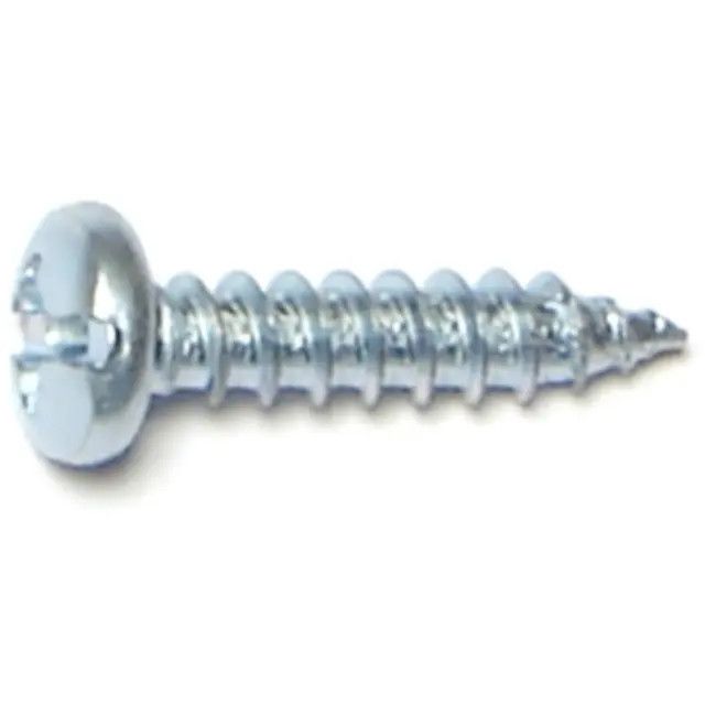 Midwest Fastener #6 x 5/8&quot; Zinc Plated Combo Pan Head Sheet Metal Screws - 21265