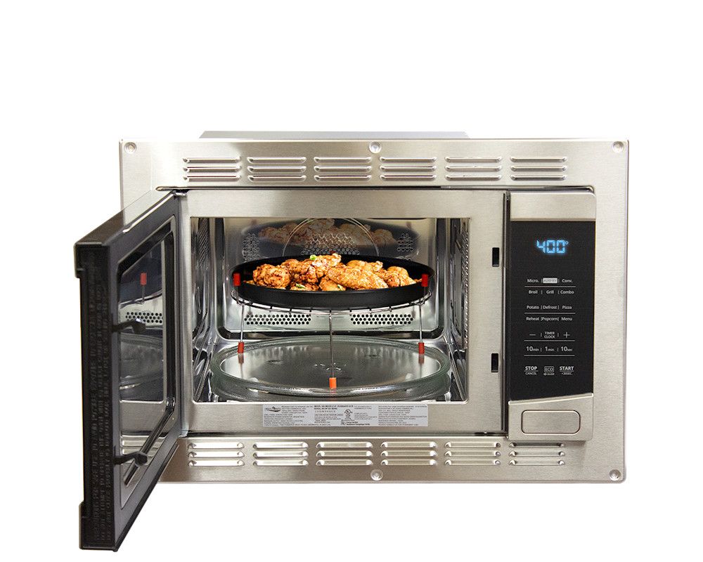 Built In Air Fryer Microwave 1.0 CF EC028AKD7-S1R Stainless Steel w/Trim Ring Kit
