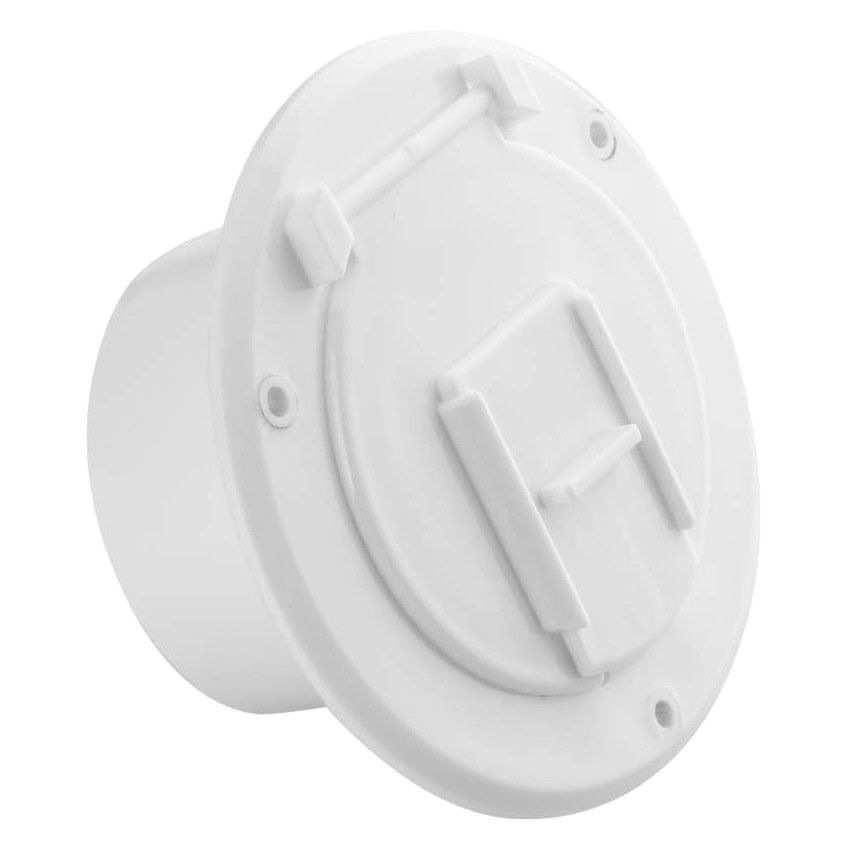 (1806W) Small Round Cable Hatch - White