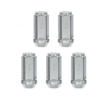 (5 Pack) 1/2" Chrome Lug Nut 1.99" Long Kit