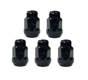 (5 Pack) 1/2" Black Chrome Lug Nut 1.75" Long Kit (09914)