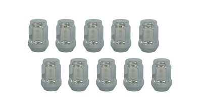 (10 Pack) 1/2&quot; Chrome Lug Nut 1.38&quot; Long Kit