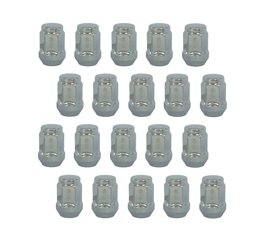 (20 Pack) 1/2&quot; Chrome Lug Nut 1.38&quot; Long Kit