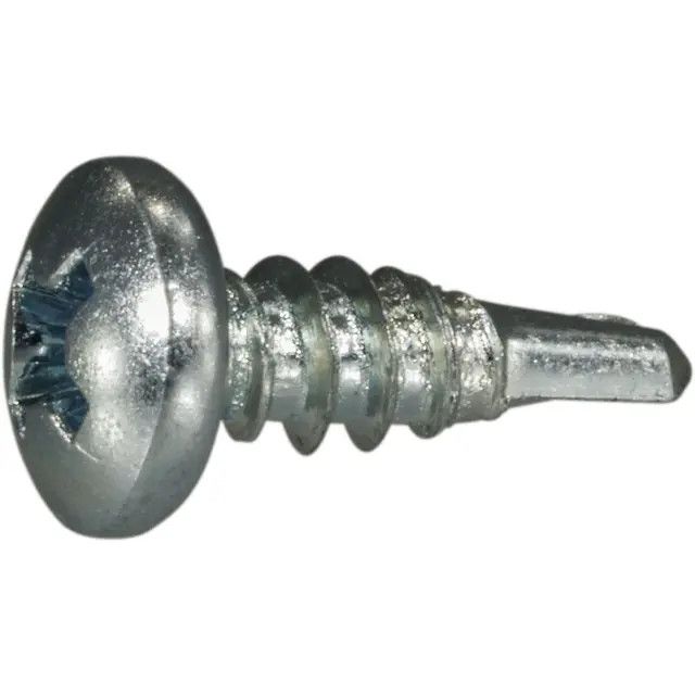 #8-18 x 1/2&quot; Zinc Plated Phillips Pan Head Self-Drilling Screws (10295)