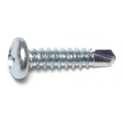 #8-18 x 3/4&quot; Zinc Plated Steel Phillips Pan Head Self-Drilling Screws (10296)