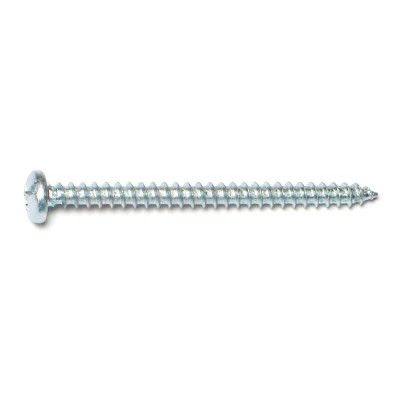 #10 x 2-1/2&quot; Zinc Plated Steel Combo Pan Head Sheet Metal Screws (10145)
