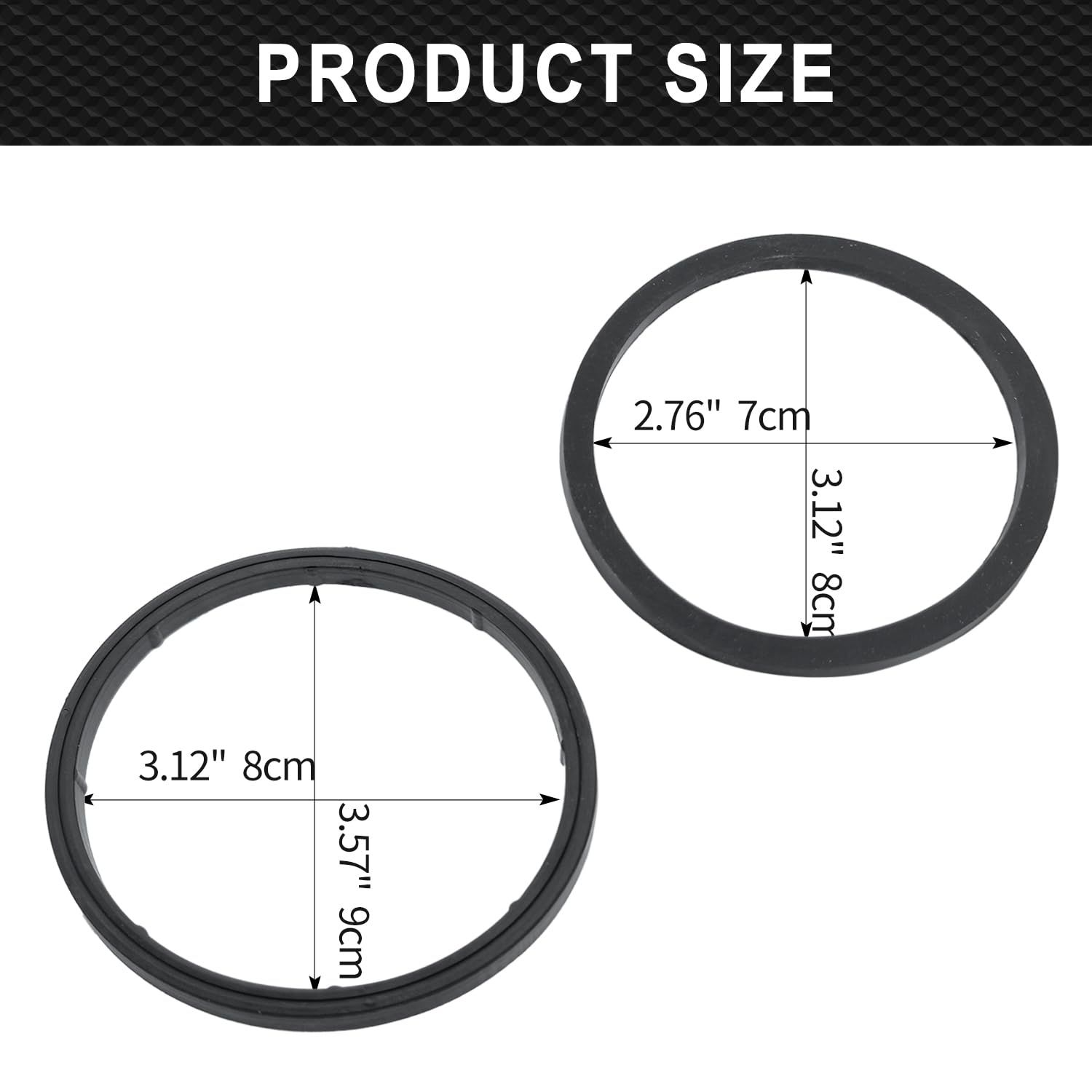 RV Sewer Hose Replacement Gaskets - Equivalent to 39834 - Rubber Seal Fittings for Camco RhinoFLEX/Revolution/Easy-Slip (1 of each type)