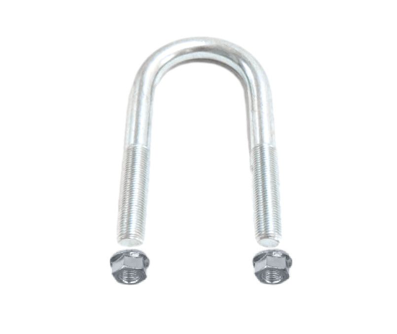 2000#-2500# U-Bolt 1.81&quot;W x 4.29&quot;L x 3/8&quot; Diameter w/ 2.00&quot;L Fine Thread &amp; 3/8&quot;-24 Serrated Flange Hex Locknut (UBR-175429-38F) Kit