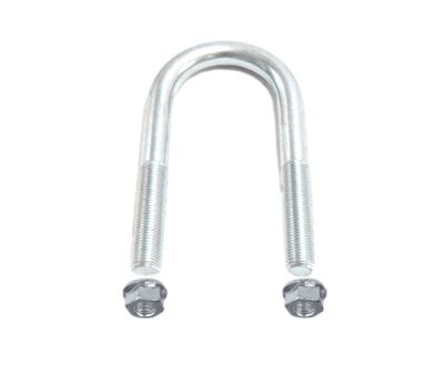 2000#-2500# U-Bolt 1.81"W x 4.29"L x 3/8" Diameter w/ 2.00"L Fine Thread &amp; 3/8"-24 Serrated Flange Hex Locknut (UBR-175429-38F) Kit