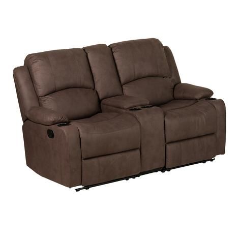 67" Camper Comfort Theater Seat Wall Hugger Chocolate - 3Pc Set