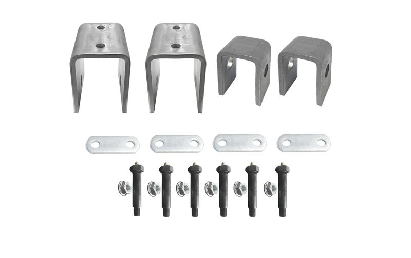 3500# Single Axle Hanger Kit with 3.25&quot; Greaseable Step Down Bolts 7/16&quot;