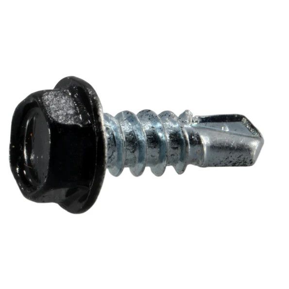 8 X 1/2 Black #8 Hex Washer Head Screw 1000PC (012-TR1000BL 8 x 1/2)