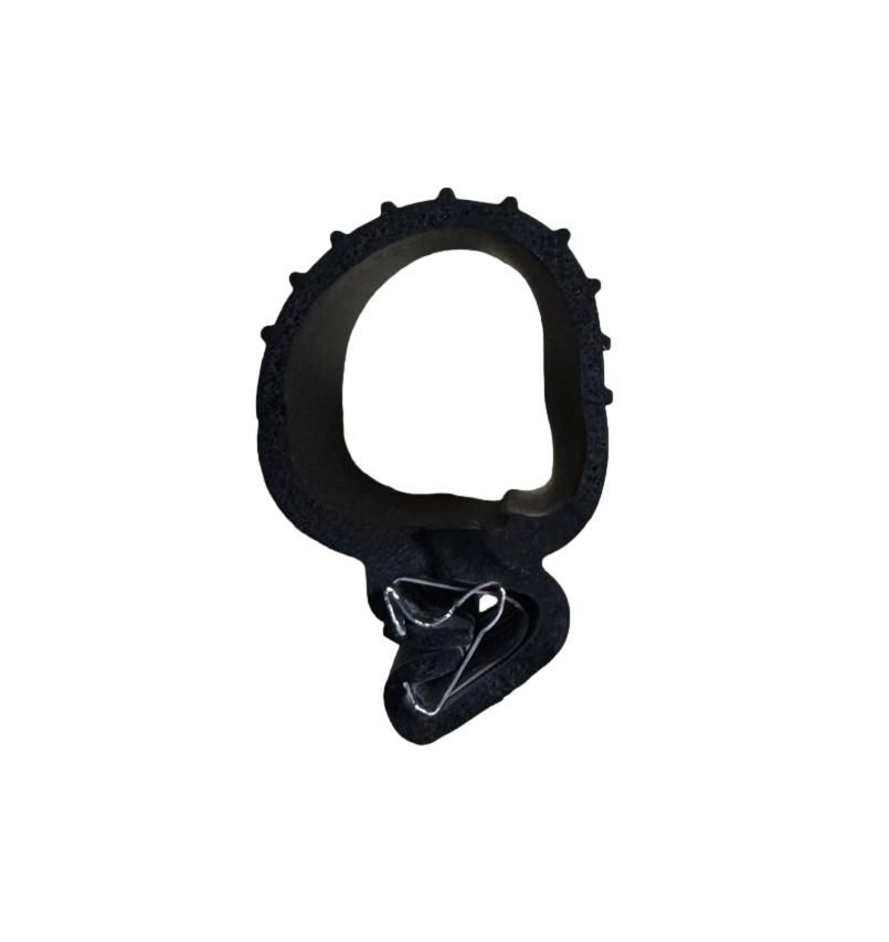 1-3/16&quot;H Rubber Ribbed Hollow Bulb Seal for RV Slide Out - Press on (By the Foot) (SD-5700)