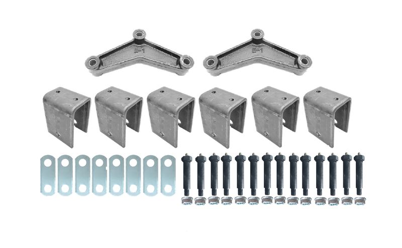 5200-7000# Tandem Axle Hanger Kit with 3.25&quot; Greaseable Step Down Bolts 7/16&quot;