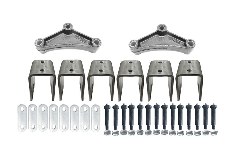3500# Tandem Axle Hanger Kit with EQ-104 and 3.25&quot; Greaseable Step Down Bolts 7/16&quot;
