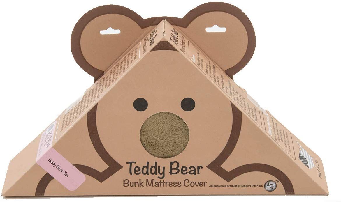 Teddy Bear Bunk Mattress Cover - Tan 4&quot; x 32&quot; x 74&quot;