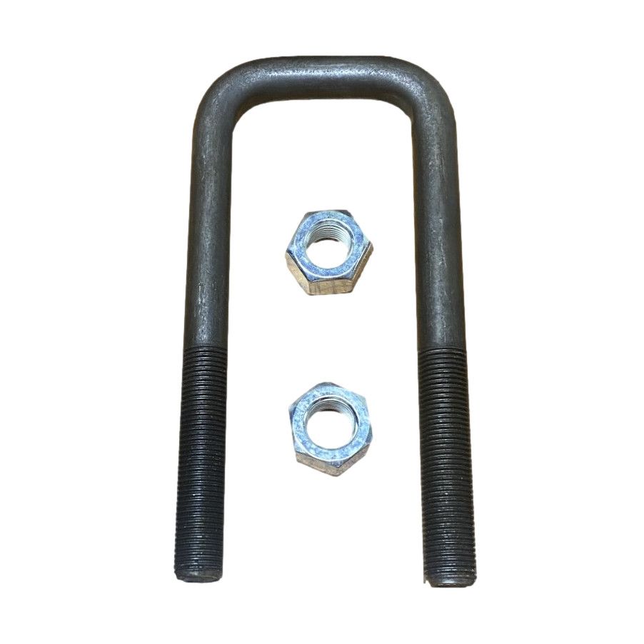 2000# Square U-Bolt 2.06&quot;W x 5.75&quot;L x 9/16&quot; Diameter w/ 2.50&quot;L Fine Thread &amp; 9/16&quot;-18 Locking Nuts (UBS-200575-56F) Kit