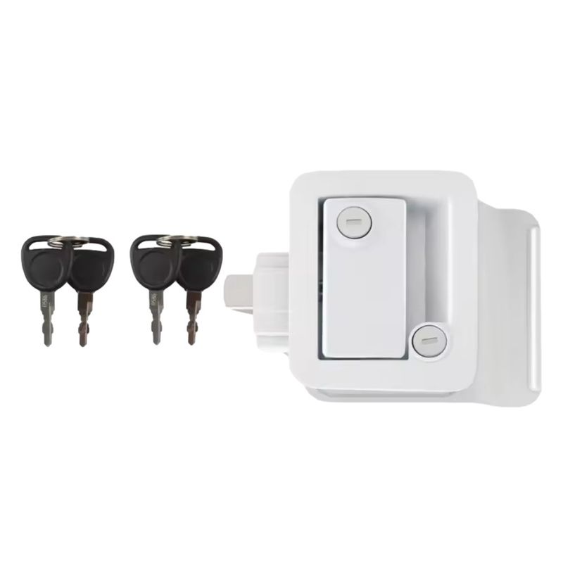 RV Entry Door Paddle Latch Lock White ( L0920DL-W )