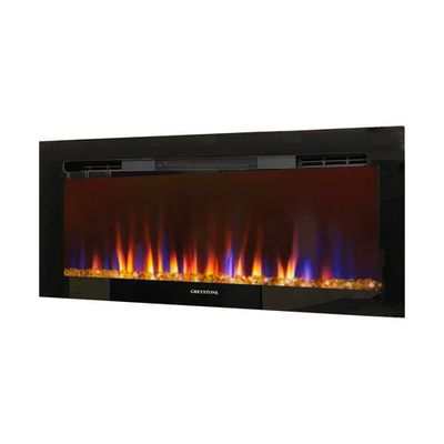Greystone 32&quot; Black Face Wall Mount Fireplace with Crystals (F32-18A)