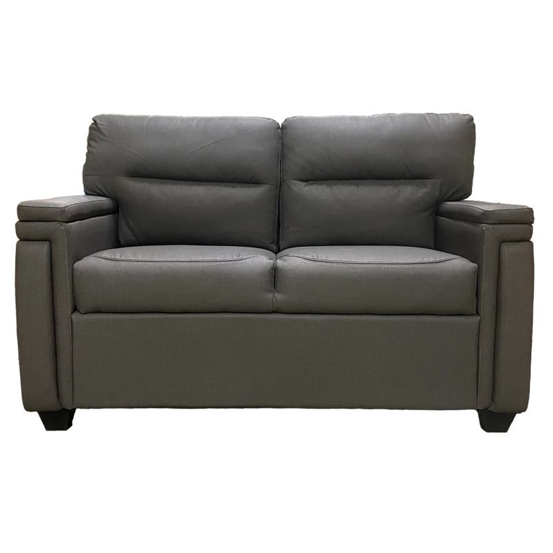 Thomas Payne 60&quot; Tri-Fold Couch First Place Rock Silver