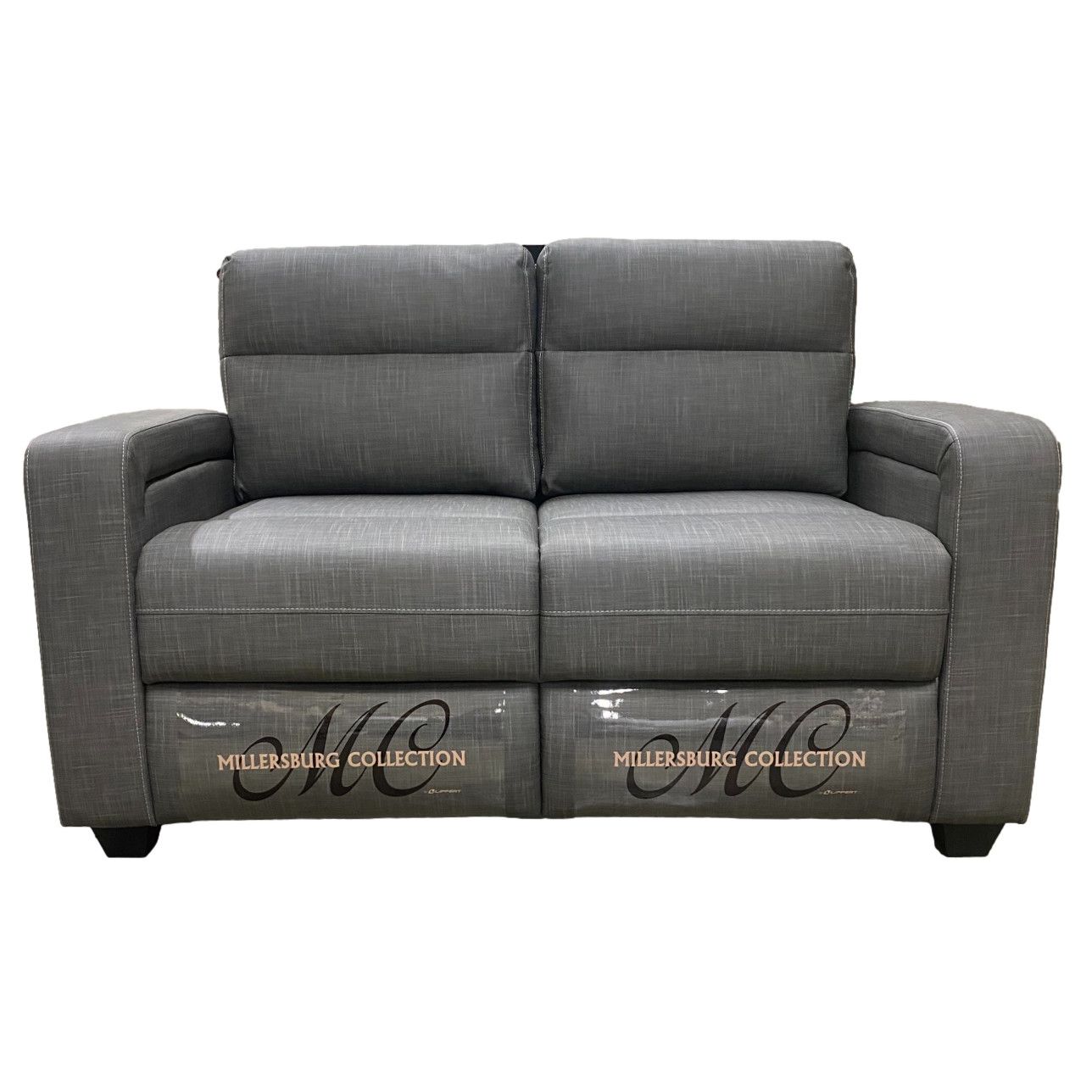 Millerburg Collection 59&quot; Tri-Fold Couch Orono Vapor Silver