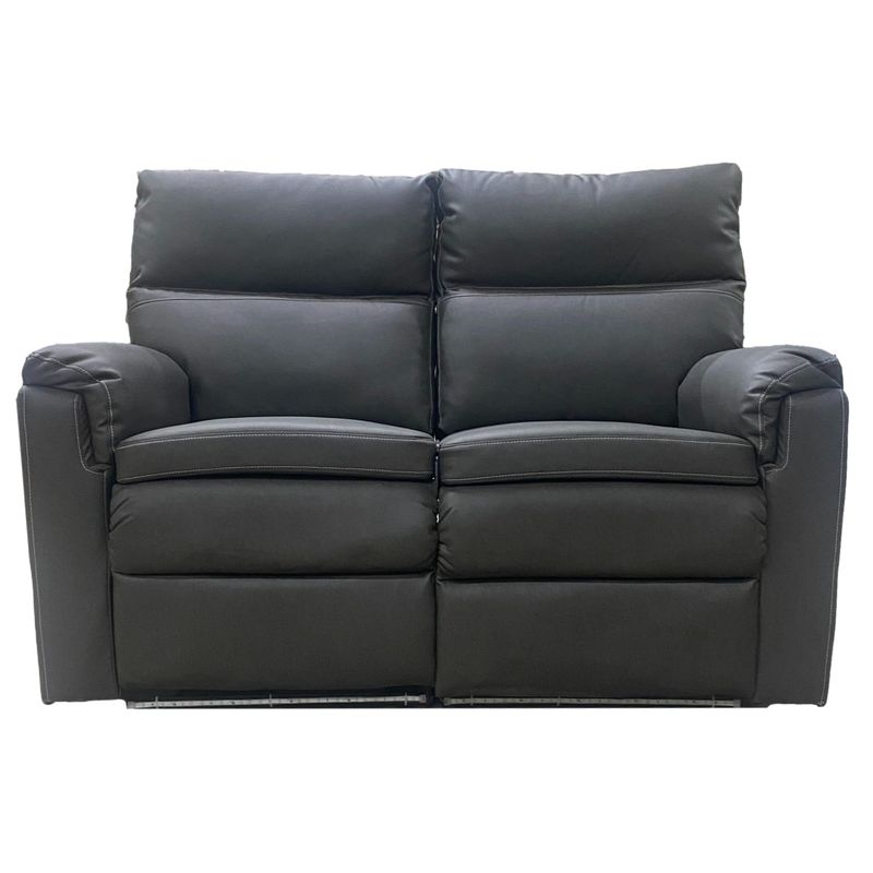 52" Loveseat Recliner Couch Dark Grey