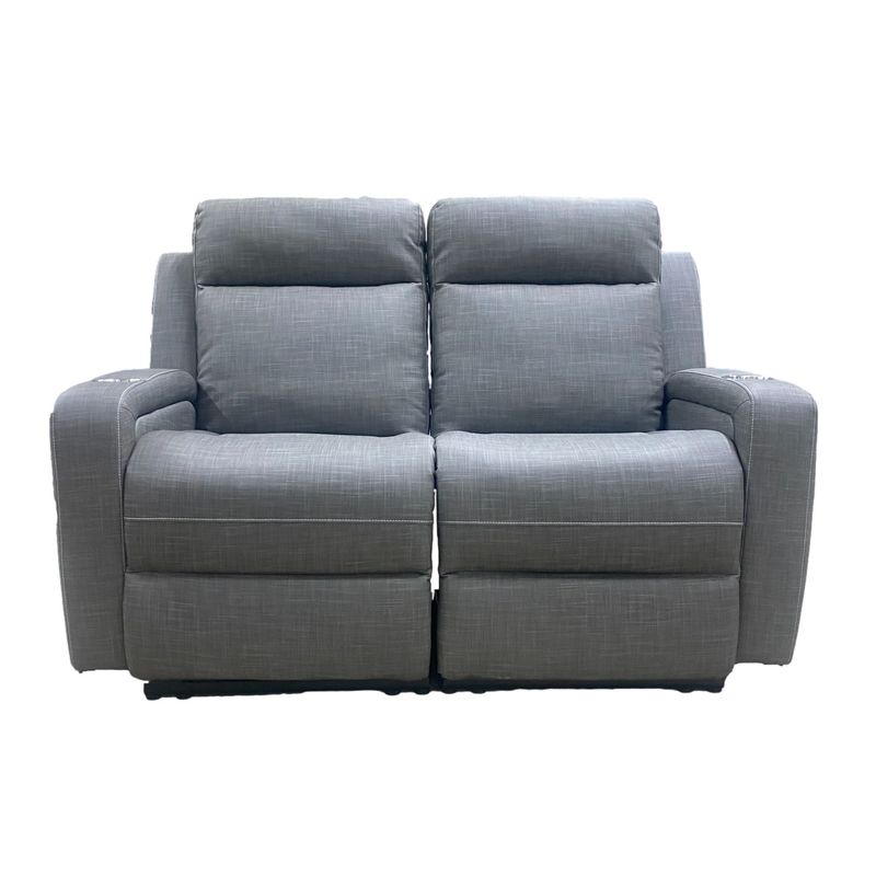 56" Loveseat Recliner Couch Light Grey
