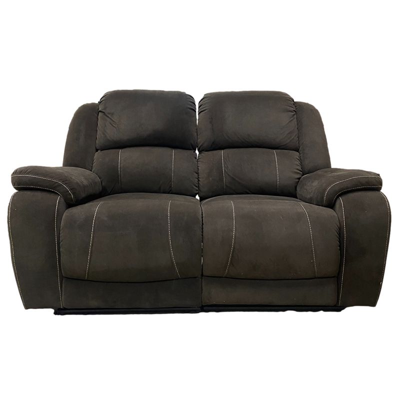 66" Loveseat Recliner Couch Dark Brown