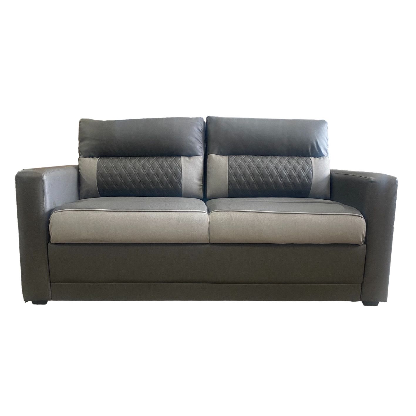 Thomas Payne 68&quot; Tri-Fold Couch Two Toned Grey