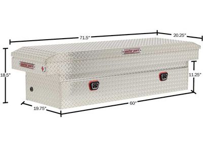 Weather Guard Aluminum Full Standard Saddle Box Aluminum 11.0 Cubic Feet