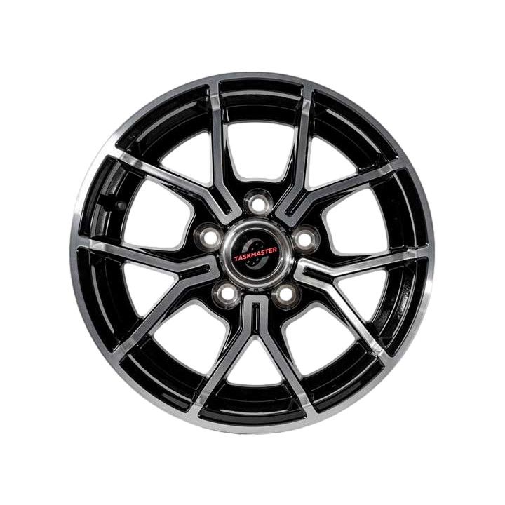 Black Machined Face Aluminum Trailer Wheel 14&quot; x 5.5&quot; 5 - 4.5