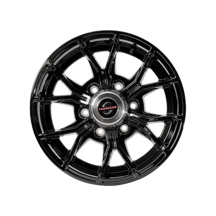 15&quot; x 6&quot; Full Paint Black Aluminum Trailer Wheel 6 - 5.5